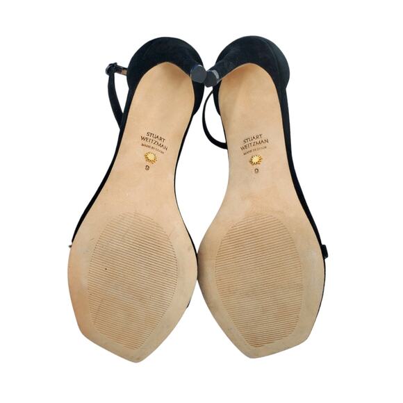Disney X Stuart Weitzman‎ Nudistcurve 100 mm Black Crystal Sandal Size 9 - Picture 6 of 12